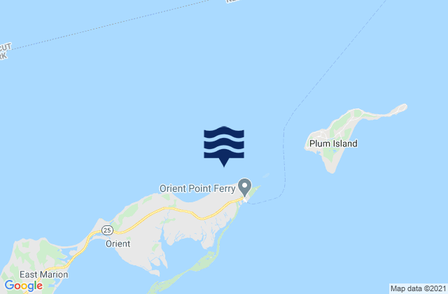 Mapa de mareas Orient Point 1 mile WNW of, United States