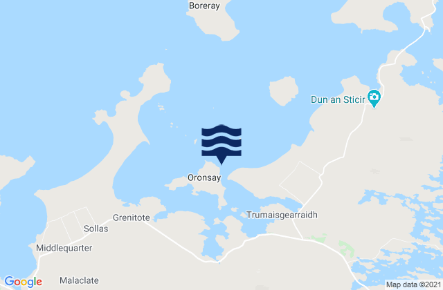 Mapa de mareas Oronsay, United Kingdom
