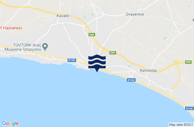 Mapa de mareas Ortaköy, Turkey
