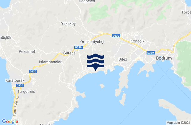 Mapa de mareas Ortyakent Yahşi, Turkey