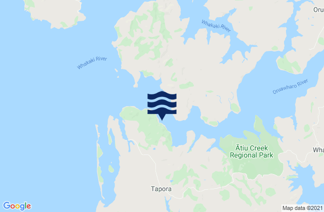 Mapa de mareas Oruawharo Heads, New Zealand