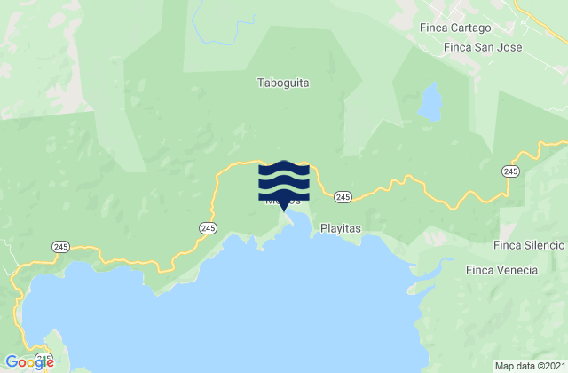 Mapa de mareas Osa, Costa Rica