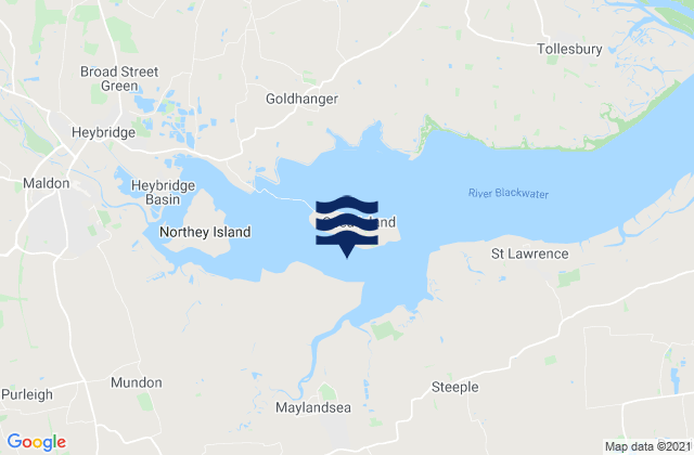 Mapa de mareas Osea Island, United Kingdom