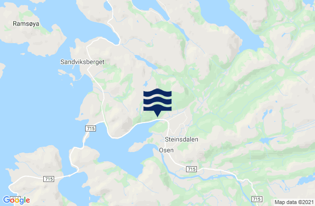 Mapa de mareas Osen, Norway