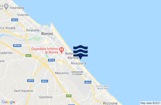 Mapa de mareas Ospedaletto, Italy