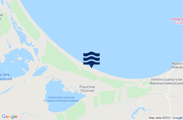Mapa de mareas Ostanino, Ukraine