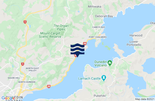Mapa de mareas Otago Harbour, New Zealand