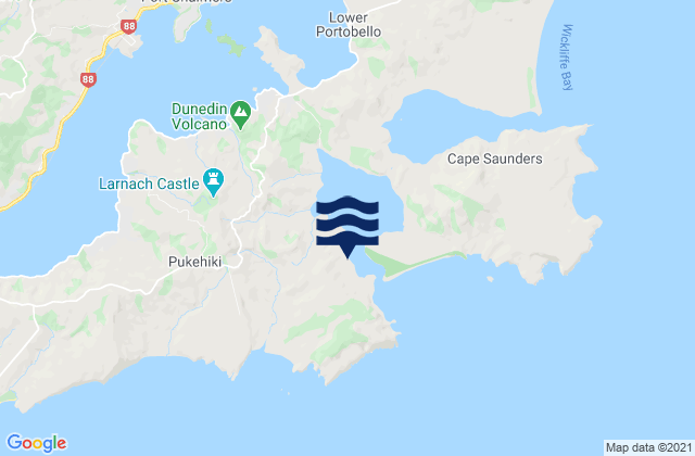 Mapa de mareas Otago Peninsula, New Zealand