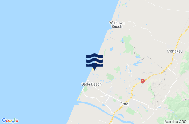 Mapa de mareas Otaki, New Zealand