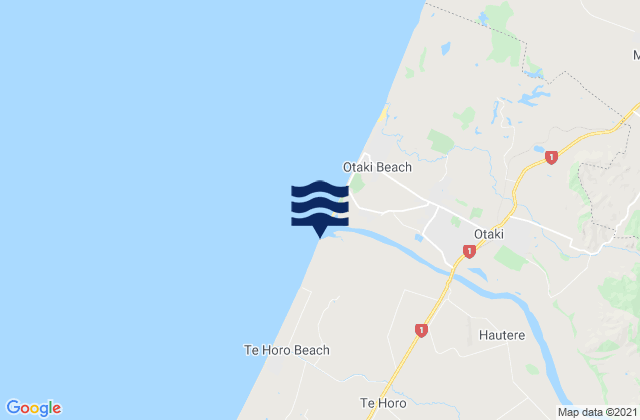 Mapa de mareas Otaki River Entrance, New Zealand