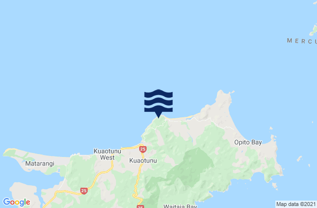 Mapa de mareas Otama Beach, New Zealand