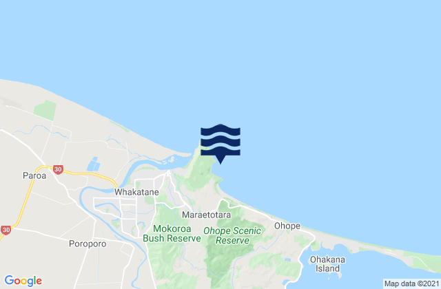 Mapa de mareas Otarawairere Bay, New Zealand