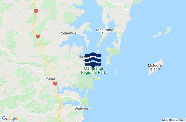 Mapa de mareas Otarawao Bay, New Zealand