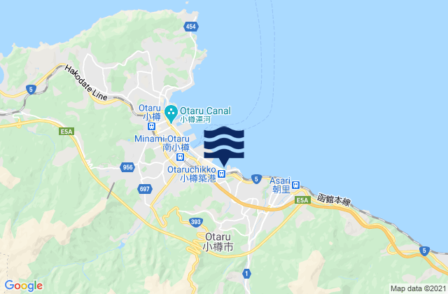 Mapa de mareas Otaru-shi, Japan