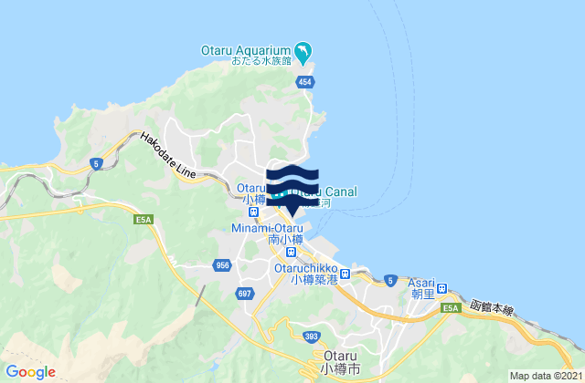 Mapa de mareas Otaru, Japan