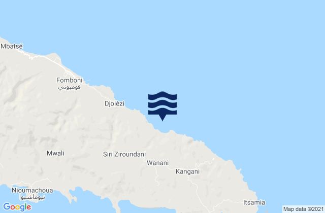 Mapa de mareas Ouanani, Comoros