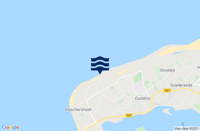 Mapa de mareas Ouddorp Beach, Netherlands