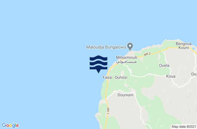 Mapa de mareas Ouhozi, Comoros