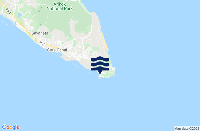 Mapa de mareas Outside Rodger's Beach, Venezuela