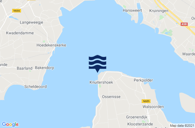 Mapa de mareas Overloop van Hansweert, Netherlands