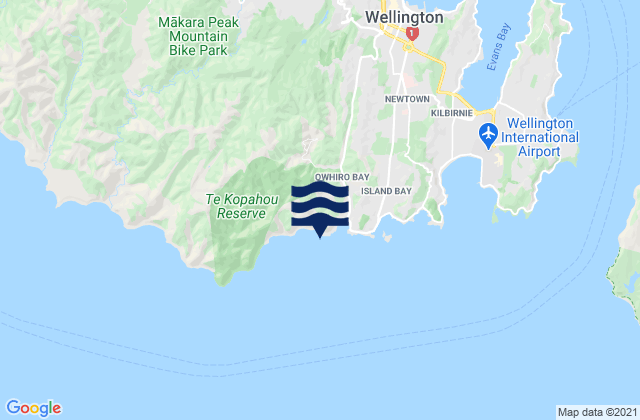 Mapa de mareas Owhiro Bay, New Zealand