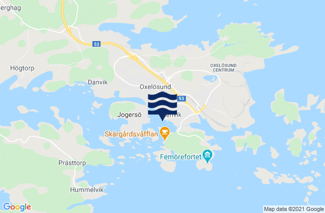 Mapa de mareas Oxelösunds Kommun, Sweden