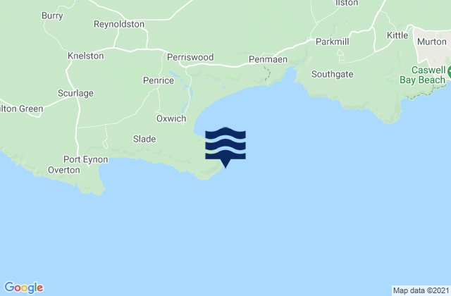 Mapa de mareas Oxwich Point, United Kingdom