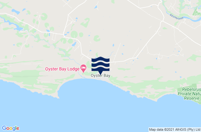 Mapa de mareas Oyster Bay, South Africa