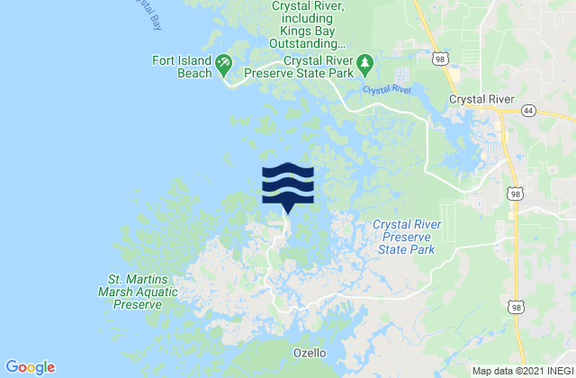 Mapa de mareas Ozello North (Crystal Bay), United States