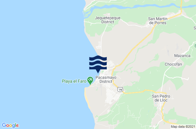 Mapa de mareas Pacasmayo, Peru