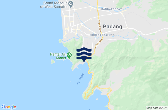 Mapa de mareas Padang Padang, Indonesia