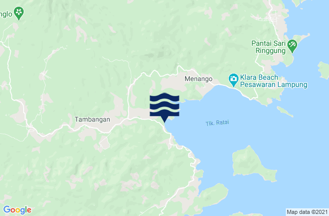 Mapa de mareas Padangcermin, Indonesia