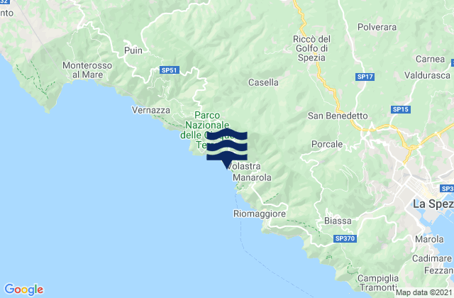 Mapa de mareas Padivarma, Italy