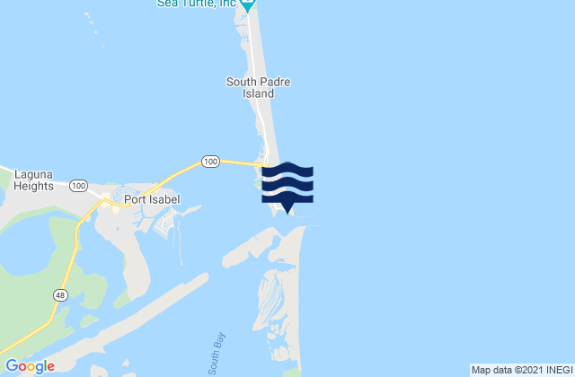 Mapa de mareas Padre Island (south End), United States