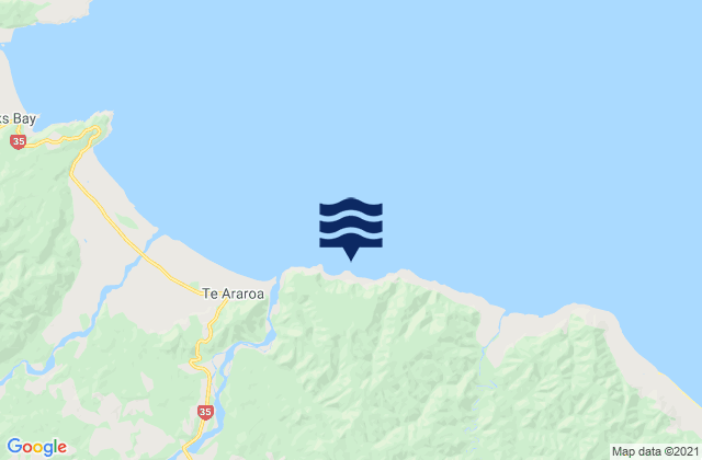 Mapa de mareas Paengaroa Bay, New Zealand