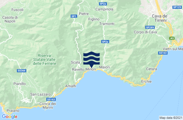 Mapa de mareas Pagani, Italy