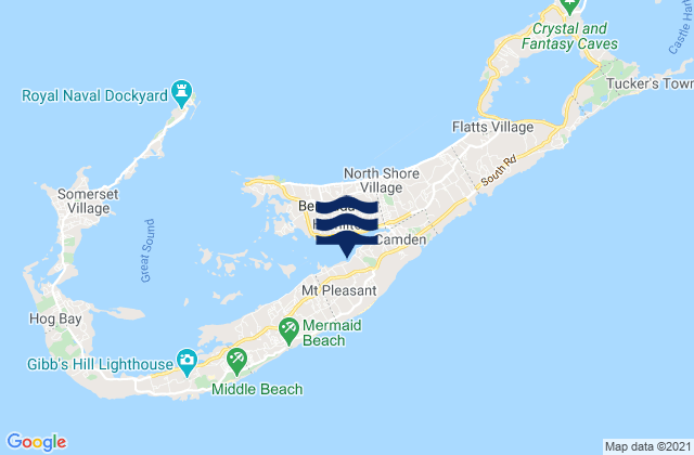 Mapa de mareas Paget Parish, Bermuda