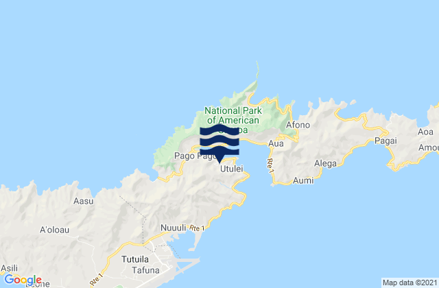 Mapa de mareas Pago Pago Harbor Tutuila Island, American Samoa