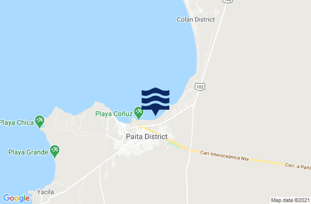 Mapa de mareas Paita, Peru