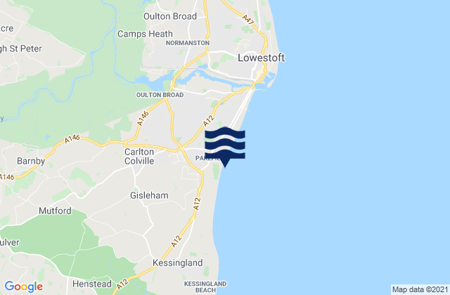 Mapa de mareas Pakefield Beach, United Kingdom