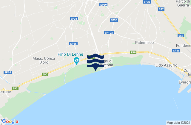Mapa de mareas Palagiano, Italy