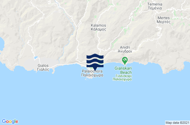 Mapa de mareas Palaióchora, Greece