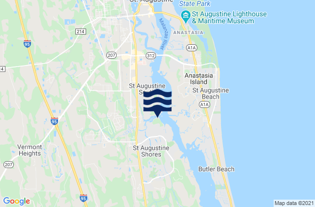Mapa de mareas Palatka St Johns River, United States