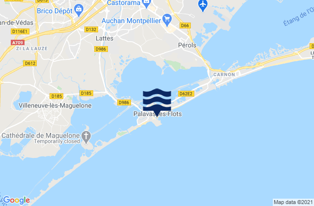 Mapa de mareas Palavas - La Mairie, France