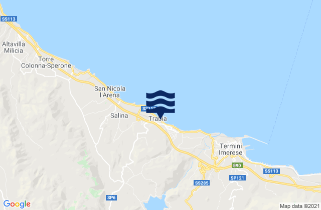 Mapa de mareas Palermo, Italy