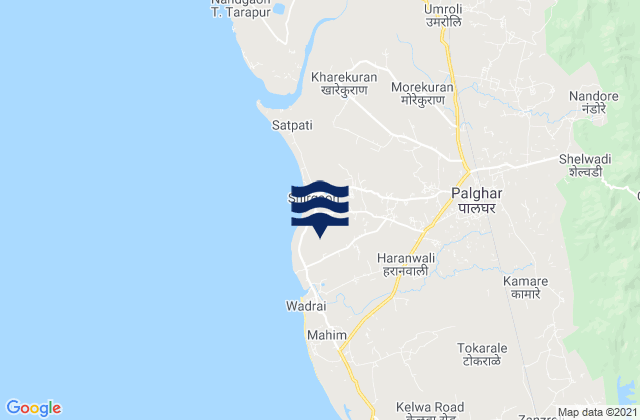 Mapa de mareas Palghar, India