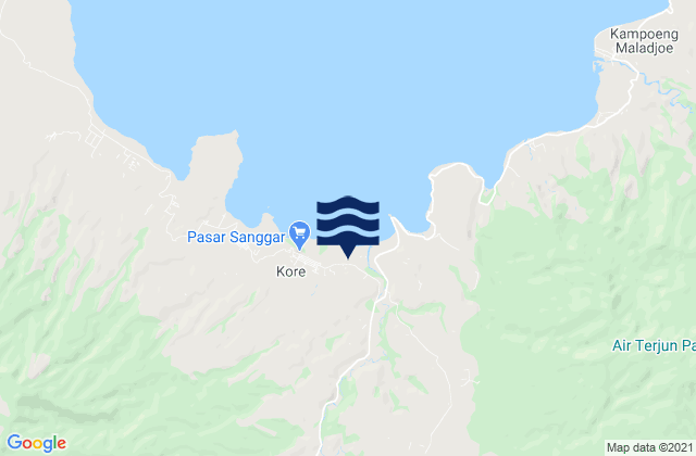 Mapa de mareas Pali, Indonesia