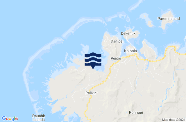Mapa de mareas Palikir - National Government Center, Micronesia
