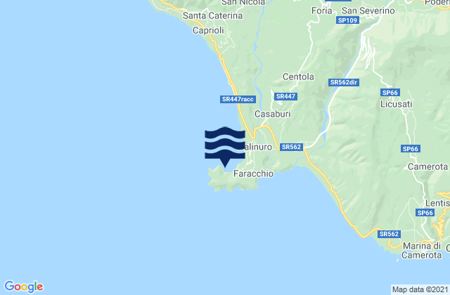 Mapa de mareas Palinuro Porto, Italy