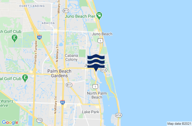 Mapa de mareas Palm Beach (Pga Boulevard Bridge), United States